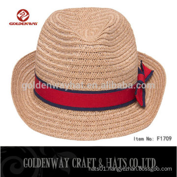 Custom cheap paper braid fedora hat